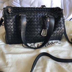 Cole Haan Village Jade woven leather bag